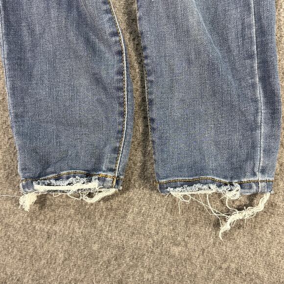 Judy Blue Jeans Womens 9 29 Slim Fit Distressed Ripped Raw Hem Stretch Denim Pan - Picture 4 of 8